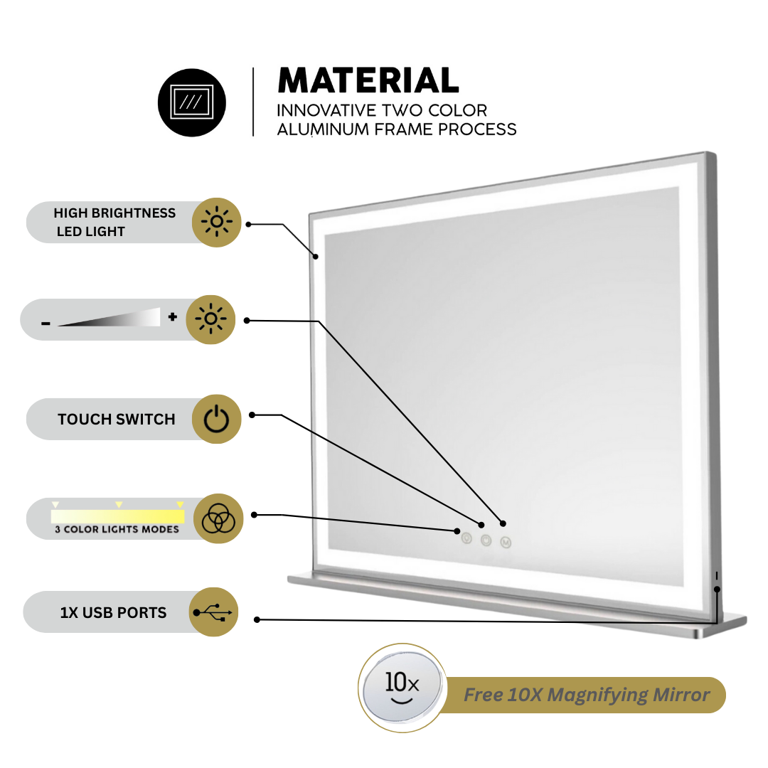 Hollywood Mirror Large "Crystal"