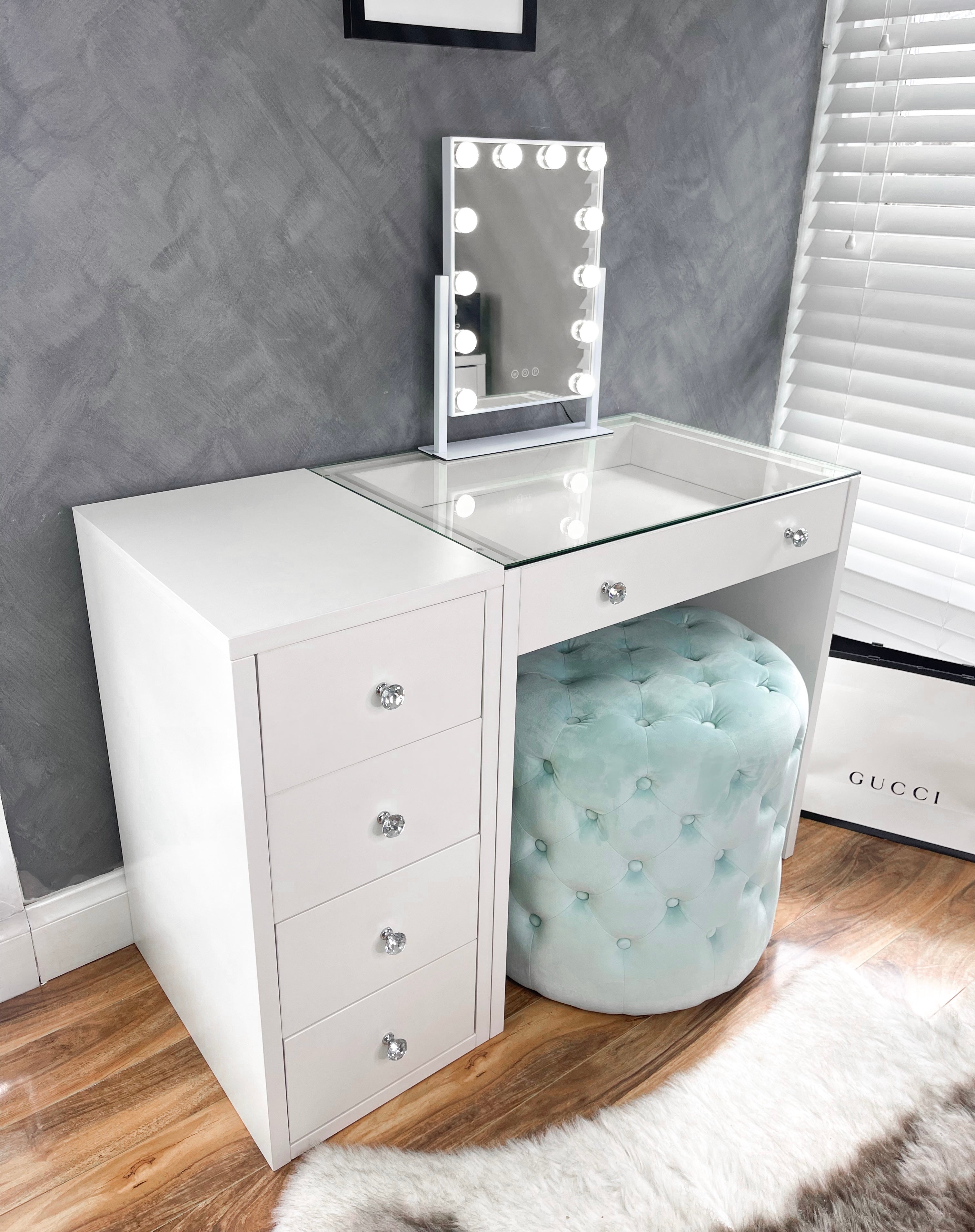 (Set) VIP Mirror & Electra Vanity Table & Drawers