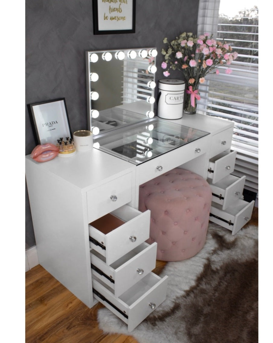 (Set) Hollywood Mirror, Table & 2 x Draw Set “Beverly Hills"