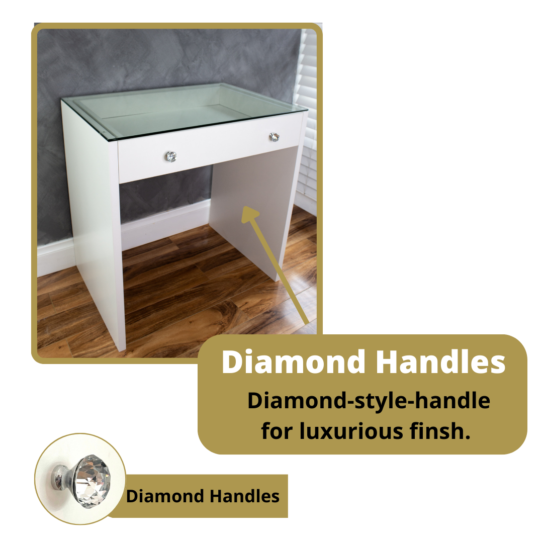 Electra Vanity Table “Diamond” Pink