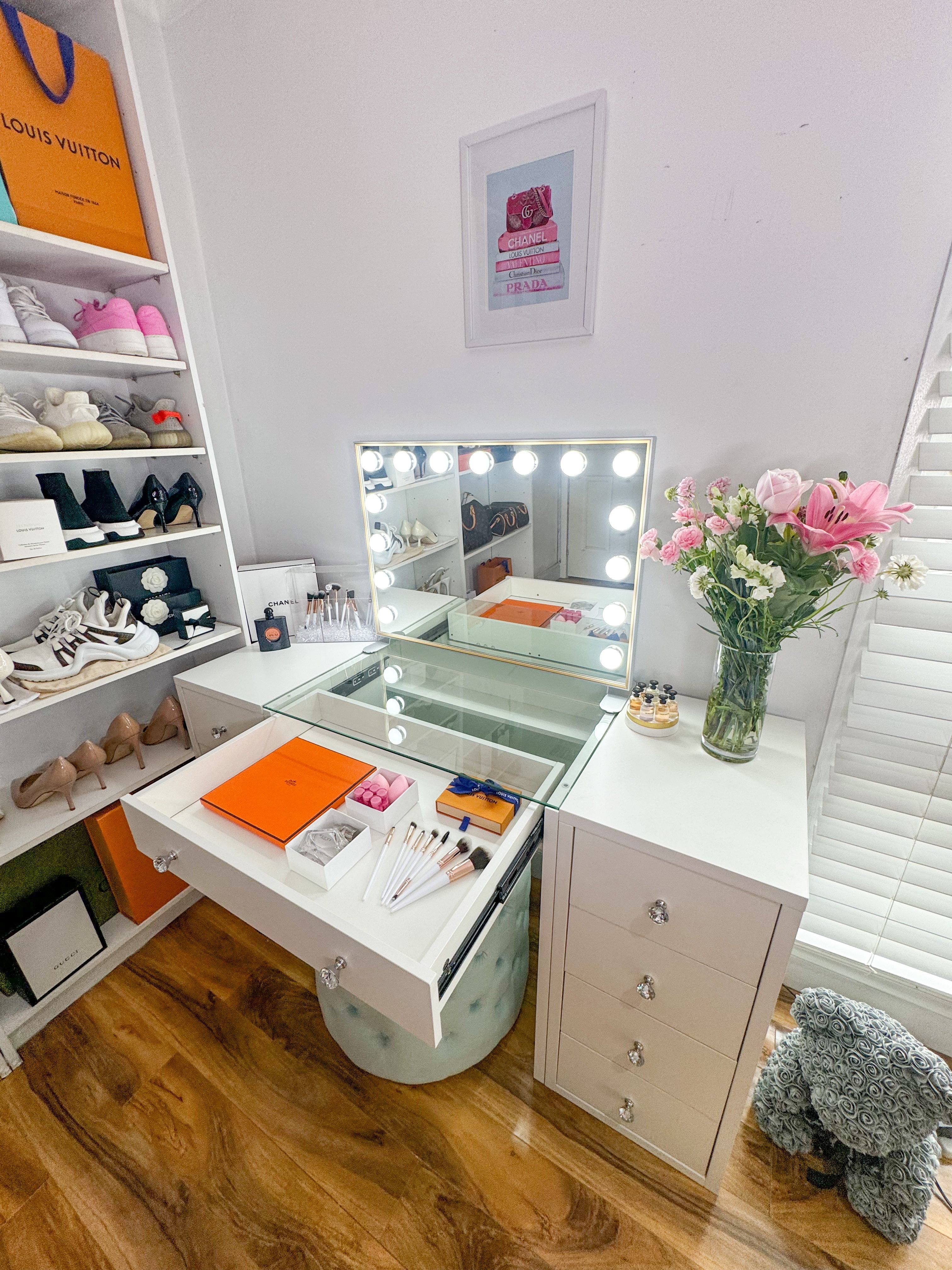 (Set) Hollywood mirror Table & 2 x Draw Set "Radiance"