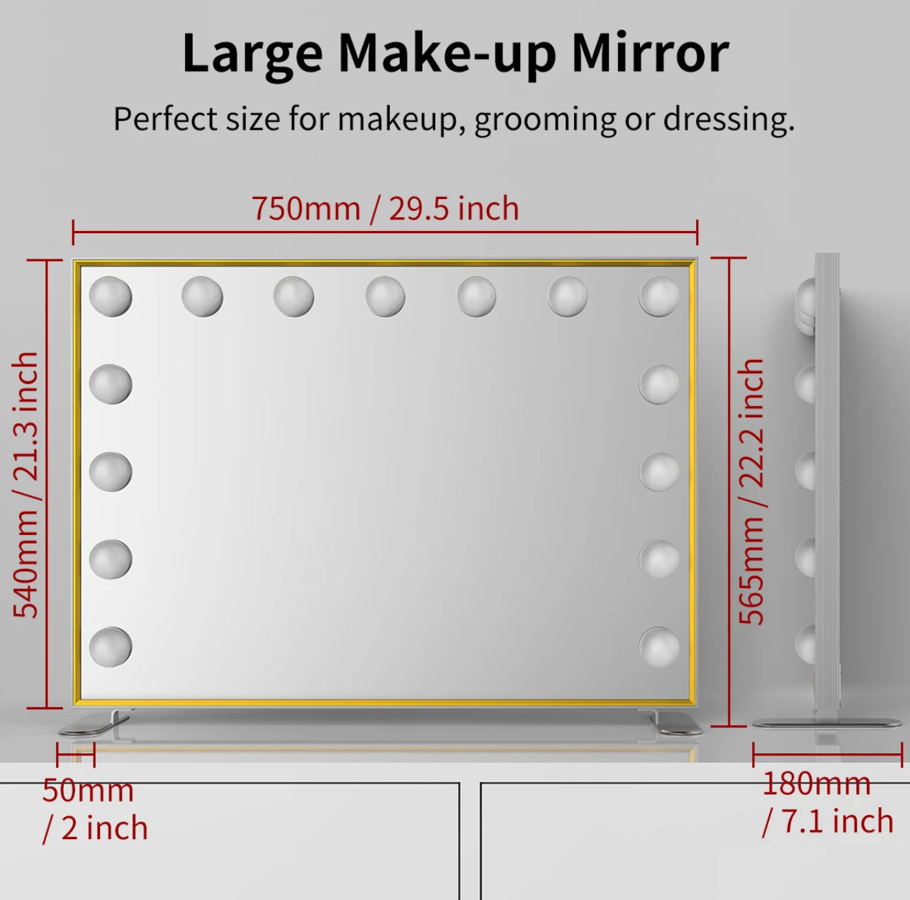 (Set) Hollywood mirror Table & 2 x Draw Set "Radiance"
