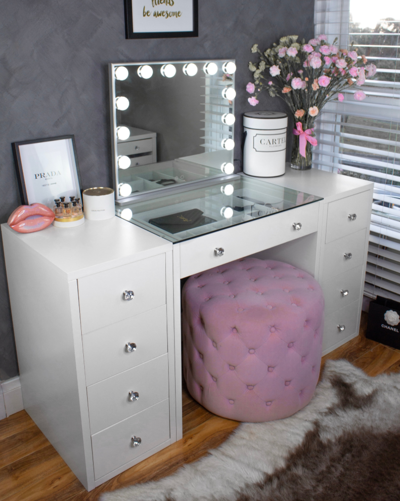 (Set) Hollywood Mirror, Table & 2 x Draw Set “Beverly Hills"