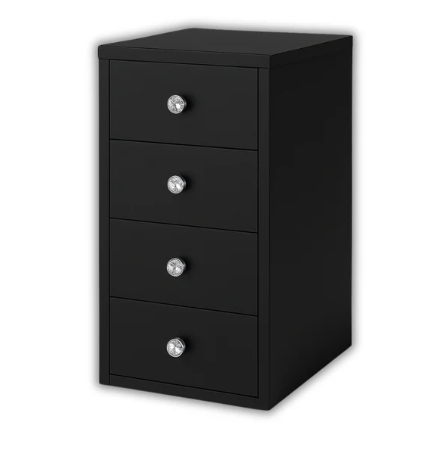4 Drawer “Diamond” Black