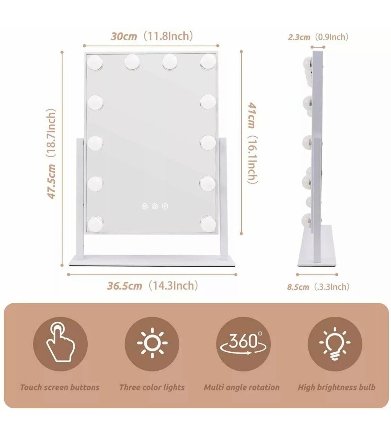 (Set) VIP Mirror & Electra Vanity Table & Drawers