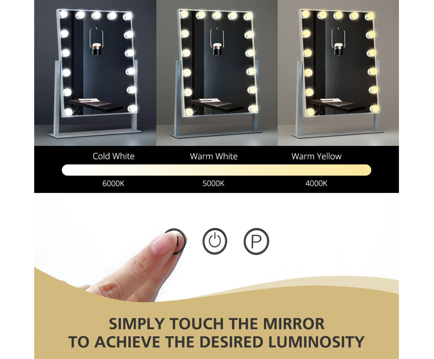 (Set) VIP Mirror & Electra Vanity Table & Drawers