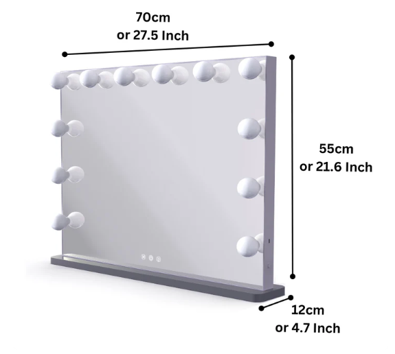 Three glass top Vanity Table "Muse”