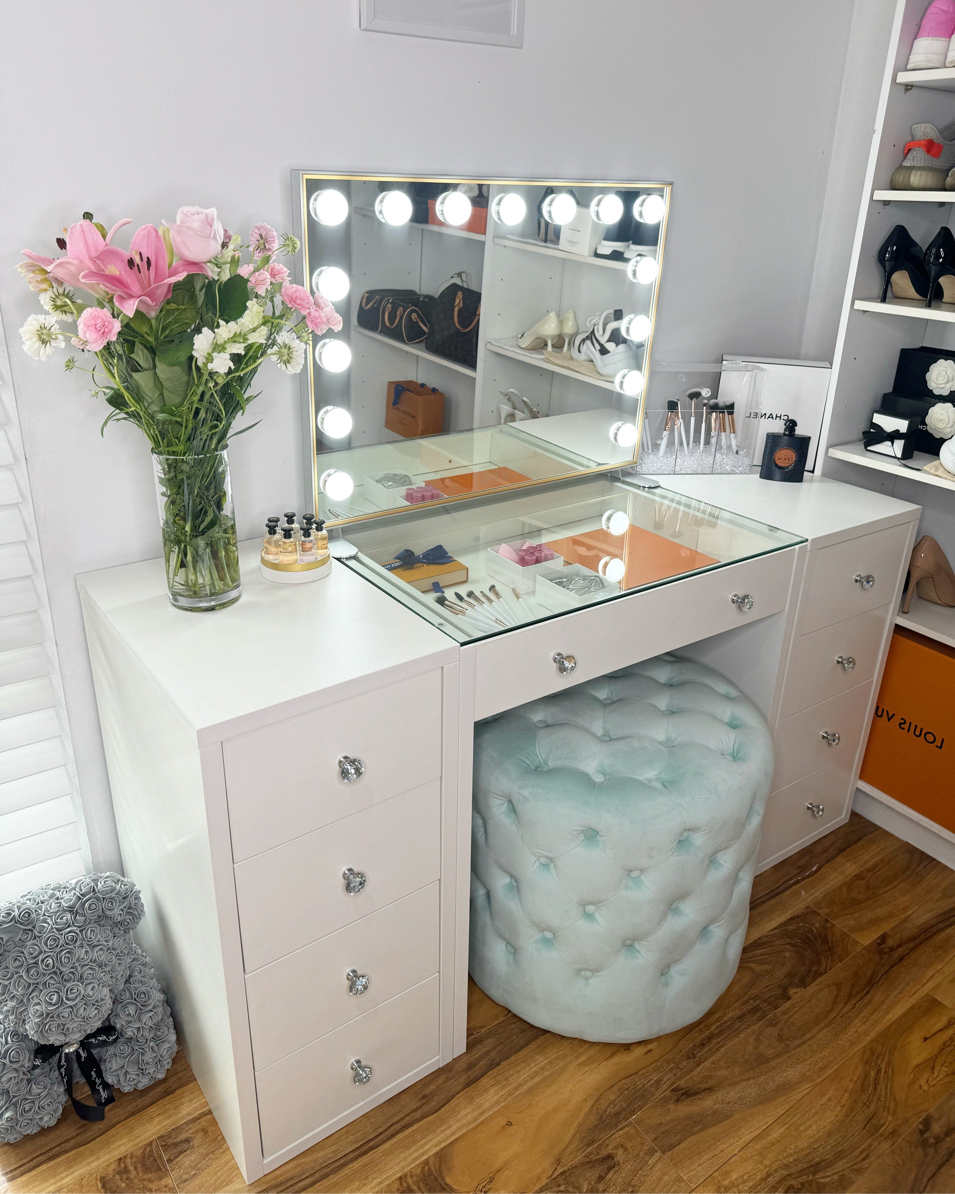 Set Hollywood mirror Table 2 x Draw Set
