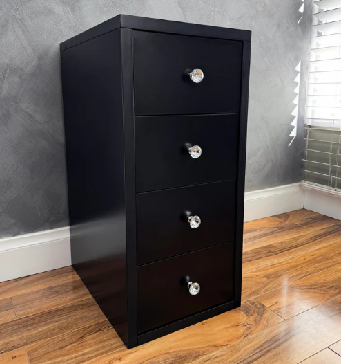 4 Drawer “Diamond” Black