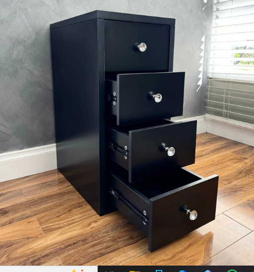 4 Drawer “Diamond” Black