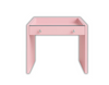 Electra Vanity Table “Diamond” Pink